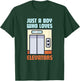 Just A Boy Who Loves Elevators Cute Elevator Kids T-Shirt - T-Shirt | Forest