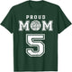 Custom Proud Basketball Mom Number 5 Personalized T-Shirt - T-Shirt | Forest