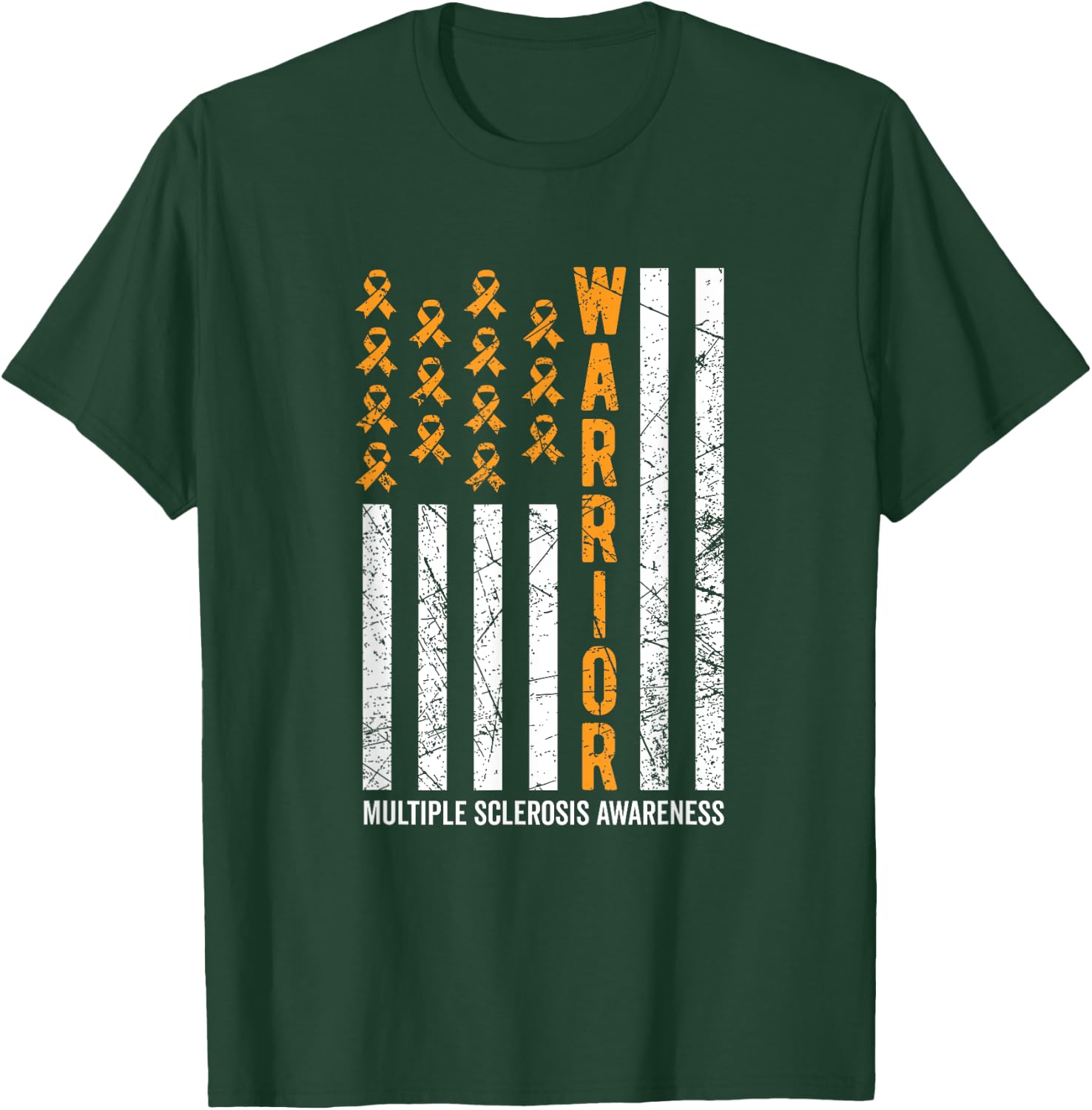 Orange Warrior & Men Multiple Sclerosis Awareness T-Shirt - T-Shirt | Forest