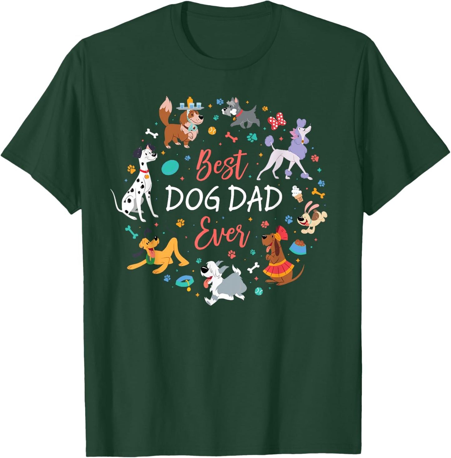 Disney Pet Parent Father’s Day Disney Dogs Best Dog Dad Ever T-Shirt - T-Shirt | Forest