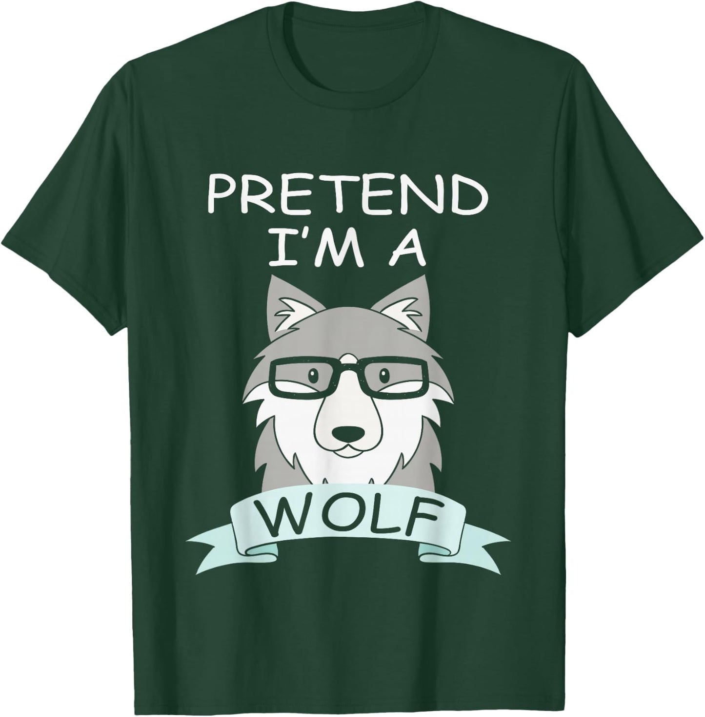 Pretend I'm A Wolf Costume Funny Halloween Party Kids T-Shirt - T-Shirt | Forest