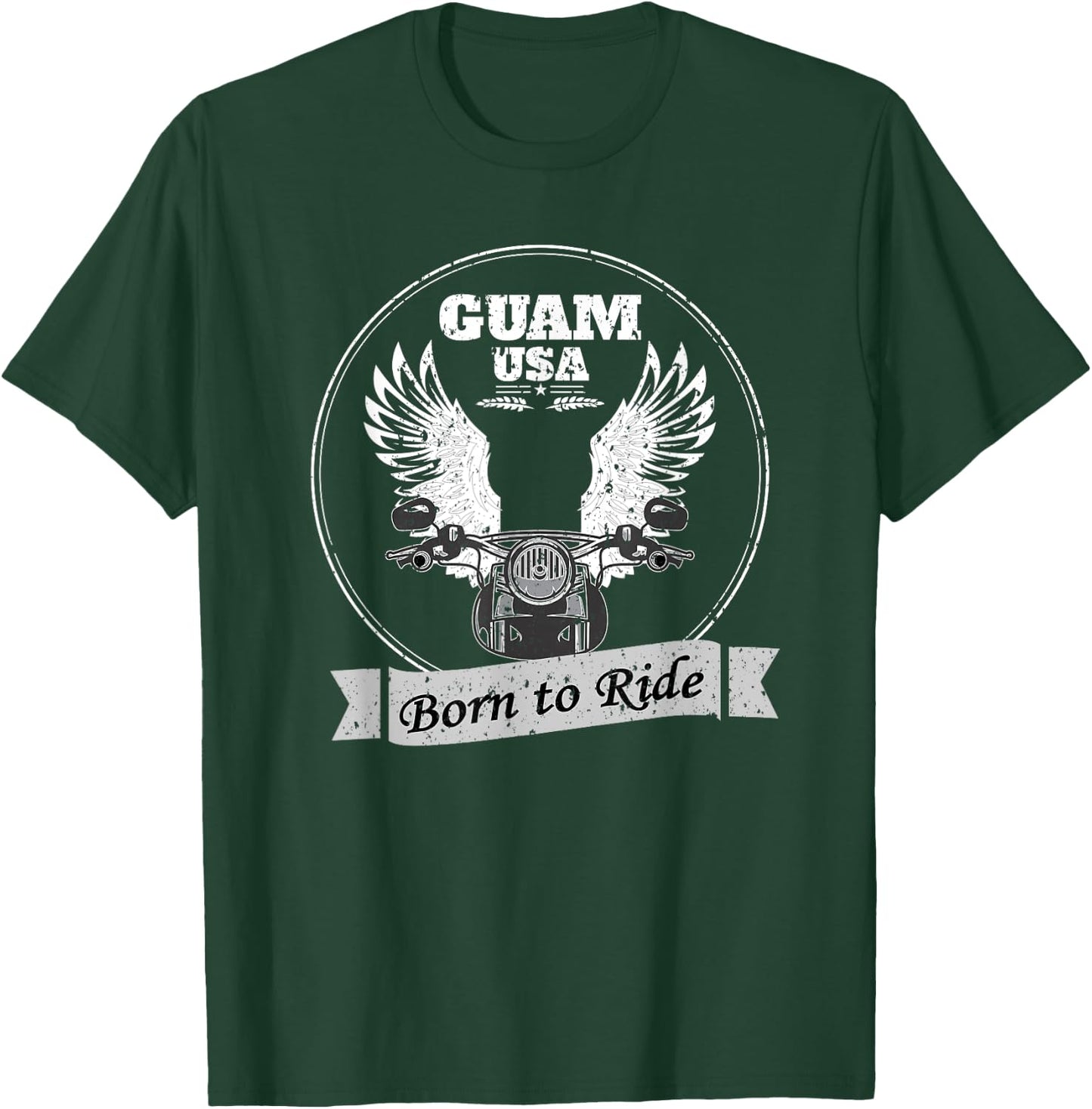 Cool Guam USA Motorcycle Biker T-Shirt - T-Shirt | Forest