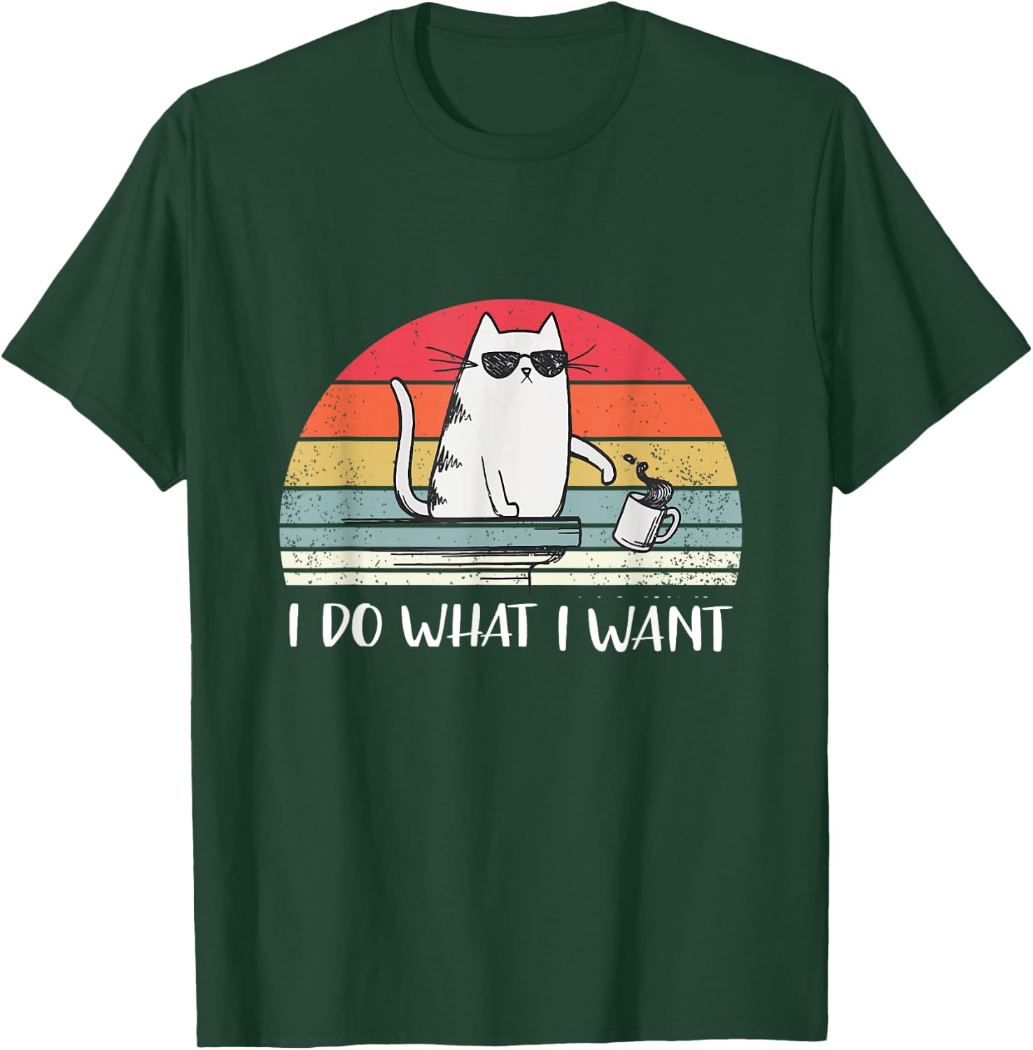 I do What I Want Funny Black cat Lovers Small T-Shirt - T-Shirt | Forest