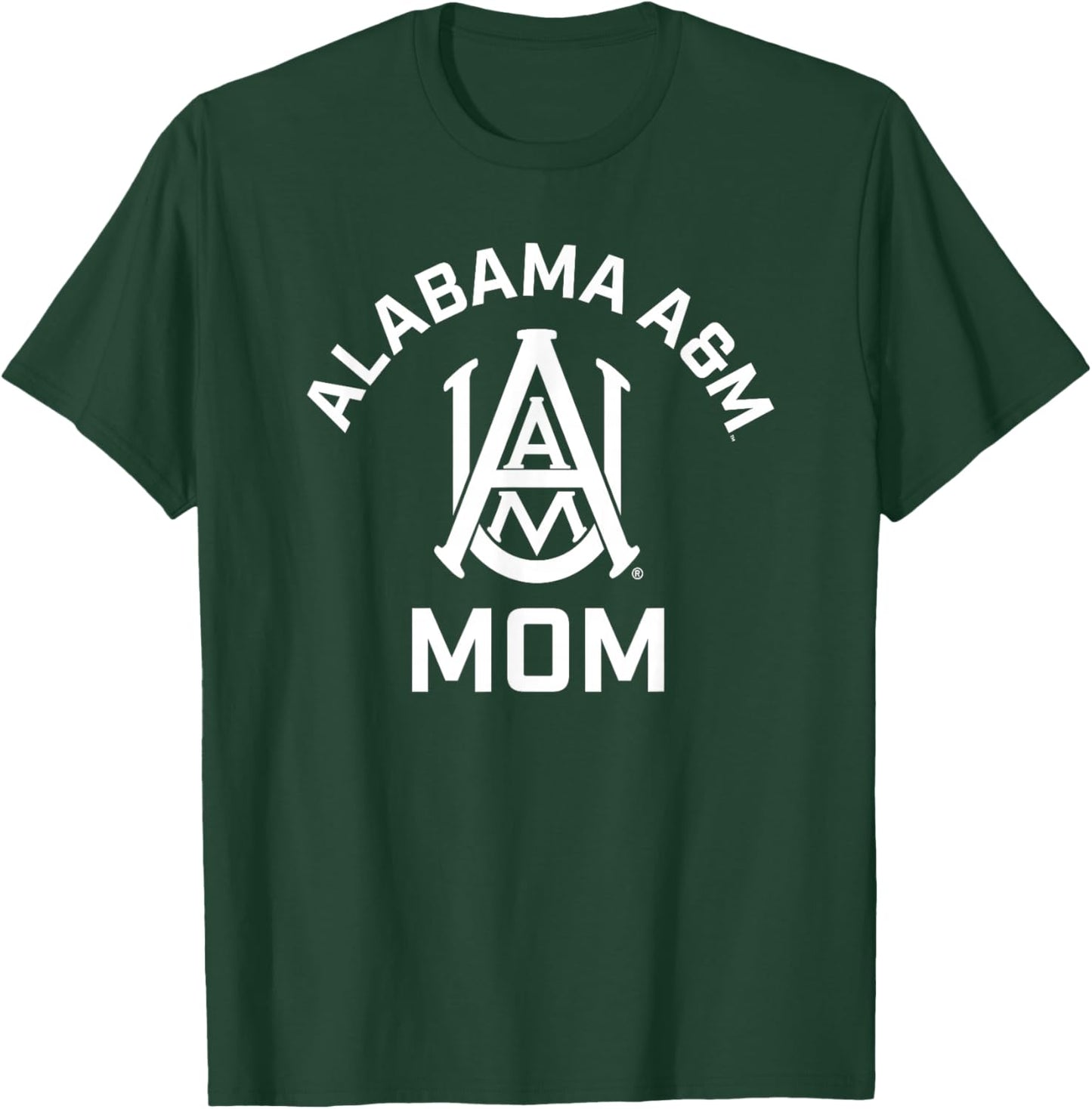 Alabama A&M University Bulldogs Arched Mom T-Shirt - T-Shirt | Forest