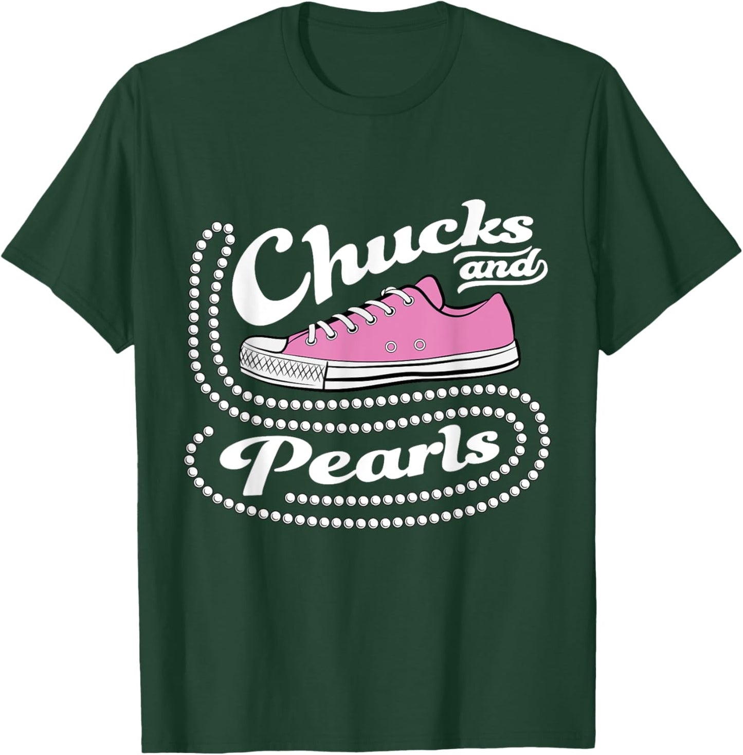 Chucks and Pearls Madam 2024 women American T-Shirt - T-Shirt | Forest