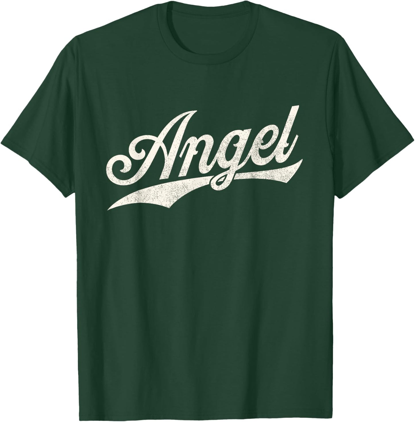 Angel Name, Retro Vintage Angel Given Name Distressed T-Shirt - T-Shirt | Forest