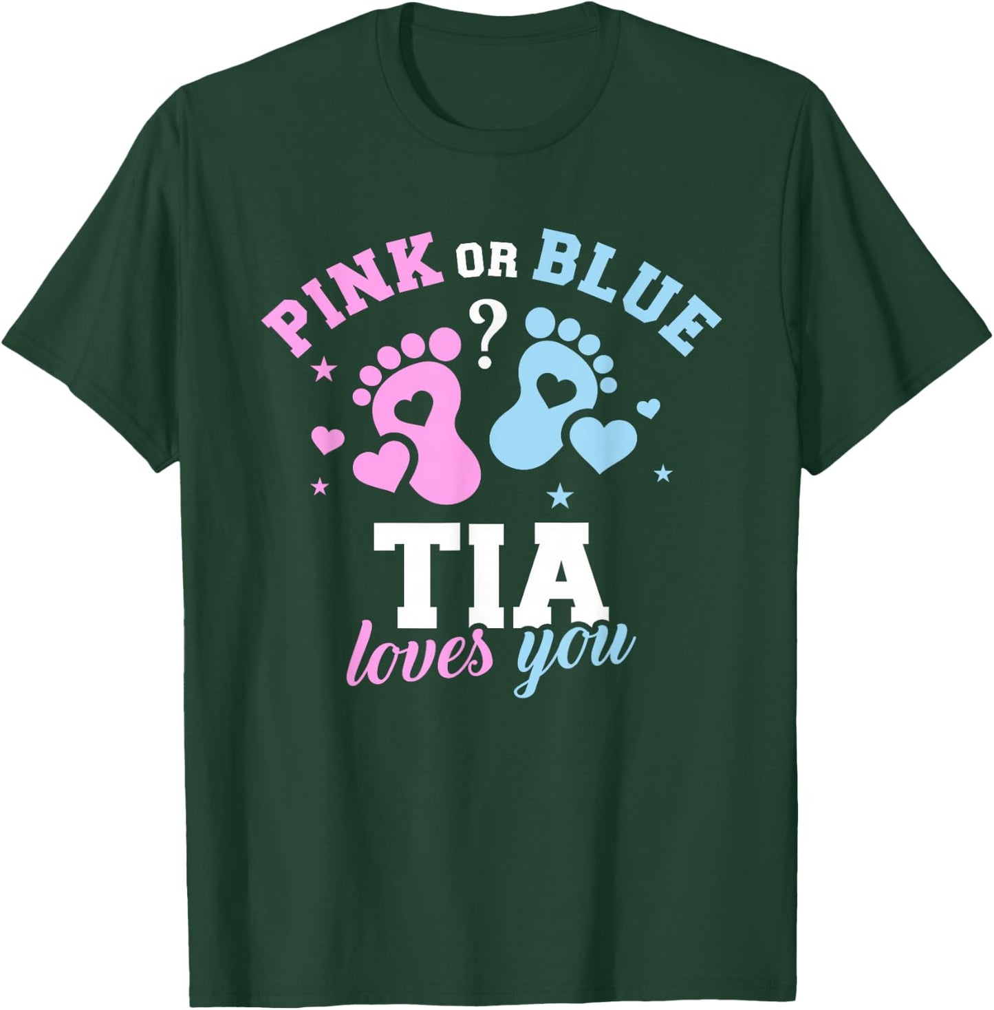Gender reveal tia aunt T-Shirt - T-Shirt | Forest