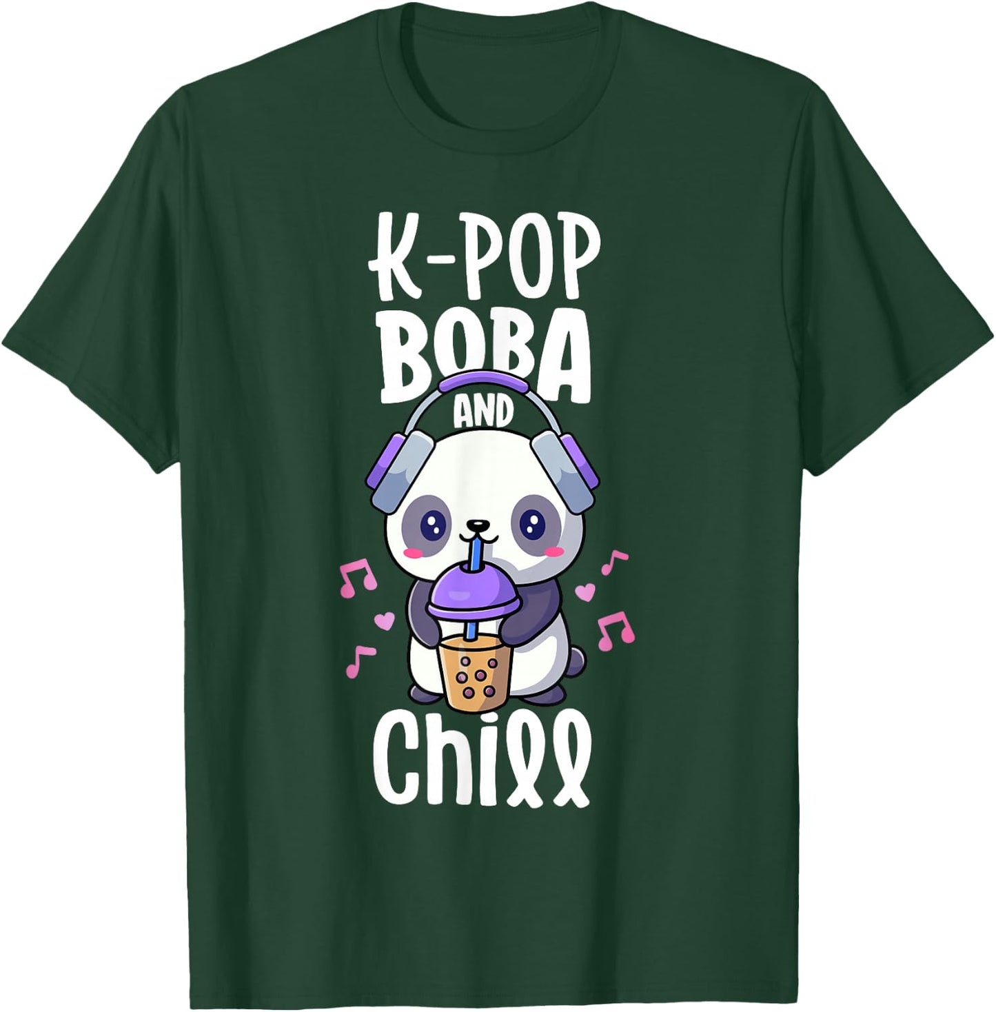 Boba And KPop Shirt Kawaii K-Pop Merchandise KPop And Chill T-Shirt - T-Shirt | Forest