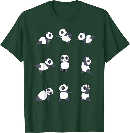 Panda Yoga T-Shirt - T-Shirt | Forest
