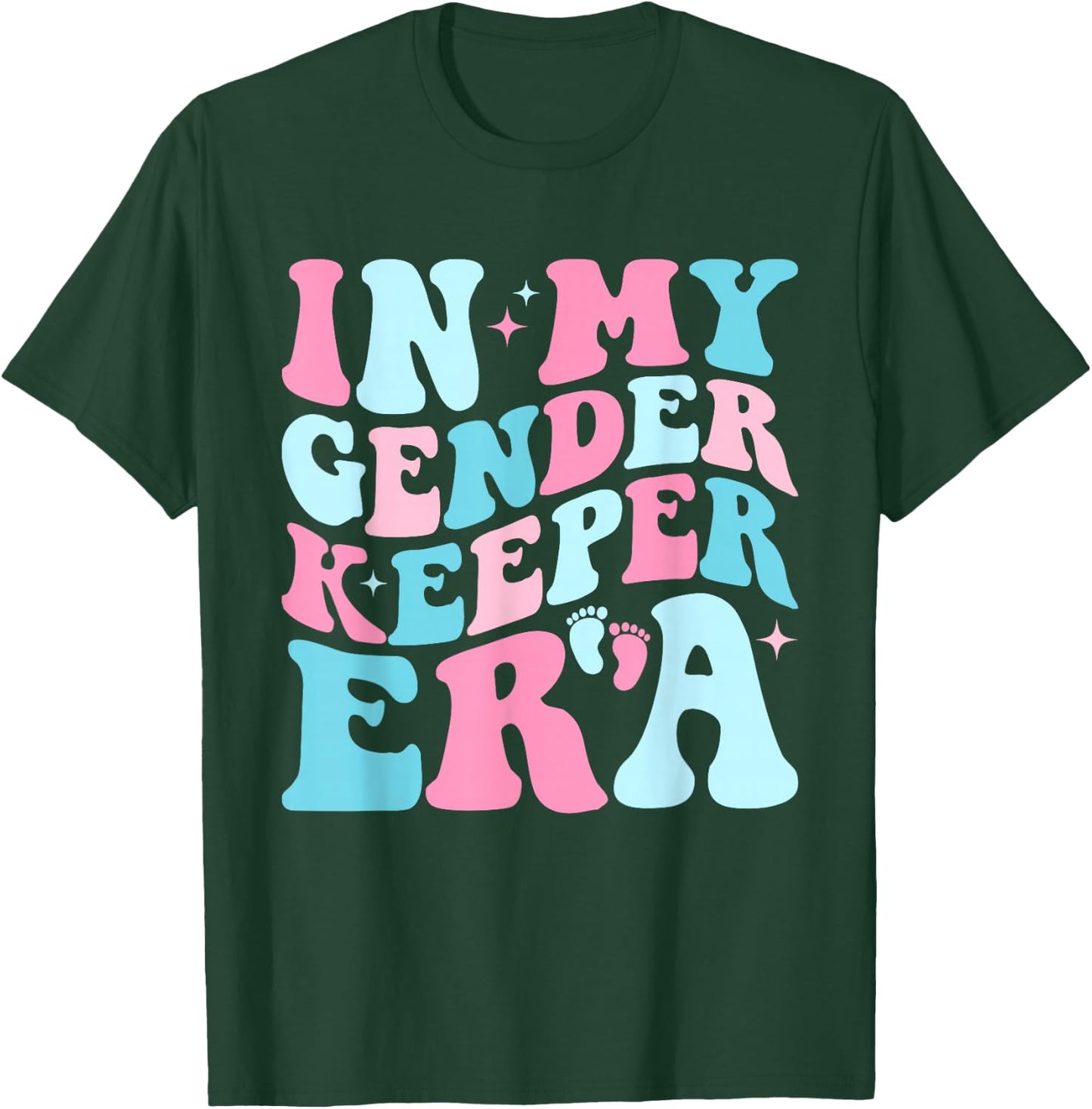 In My Gender Keeper Era Cute Gender Reveal Baby Announcement T-Shirt - T-Shirt | Forest