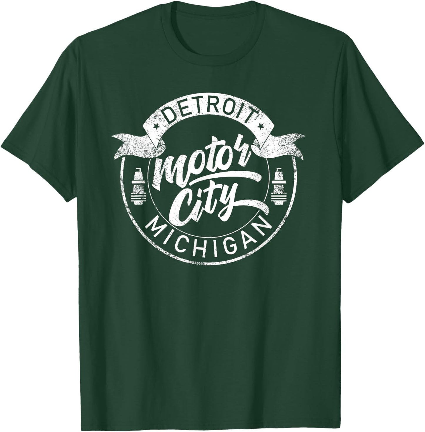 Classic Detroit Motor City Michigan Michiganians Pride Gift T-Shirt - T-Shirt | Forest