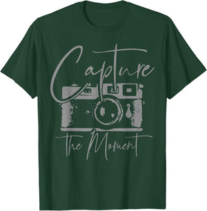 Photographer Gift Vintage Camera Photography T-Shirt - T-Shirt | Forest