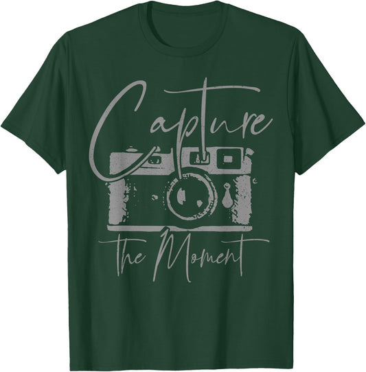Photographer Gift Vintage Camera Photography T-Shirt - T-Shirt | Forest