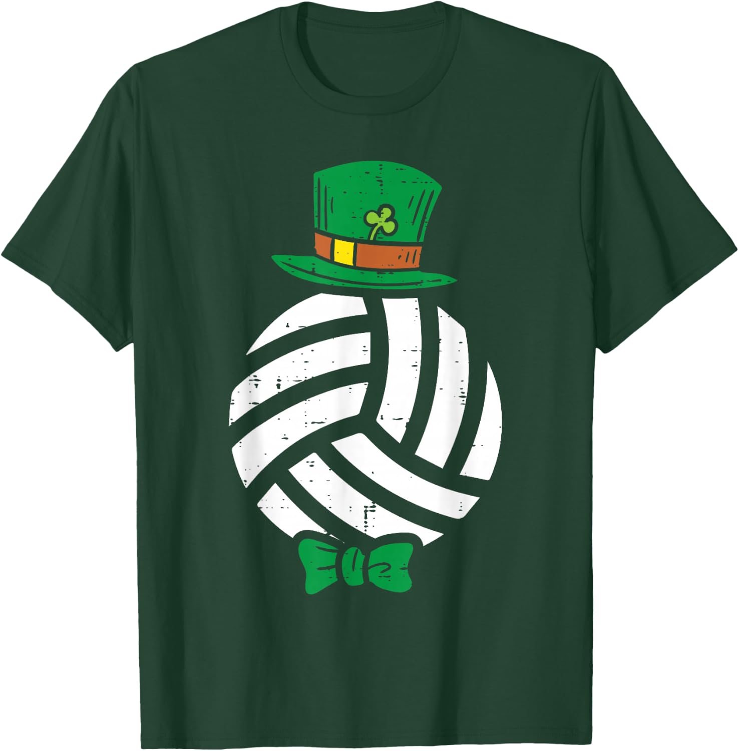 Leprechaun Volleyball St Patricks Day Sports Player Gift T-Shirt - T-Shirt | Forest