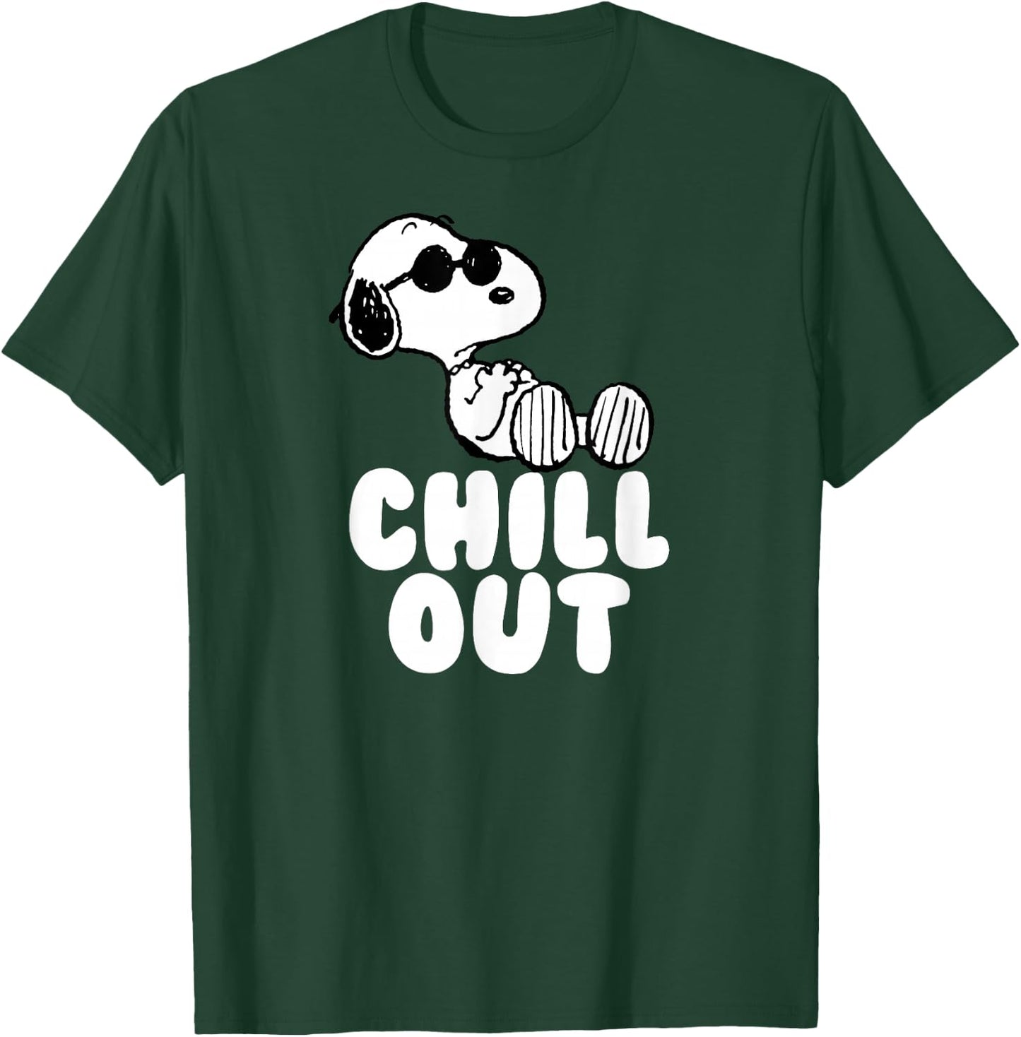 Peanuts Classic Fit - Chill Out Snoopy Graphic in Blue T-Shirt - T-Shirt | Forest