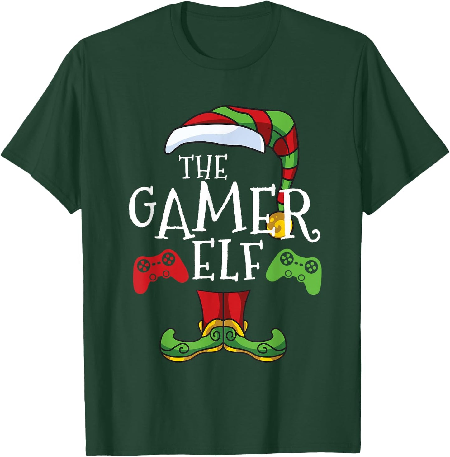Gamer Elf Christmas Family Matching Funny I'm The Gaming Elf T-Shirt - T-Shirt | Forest
