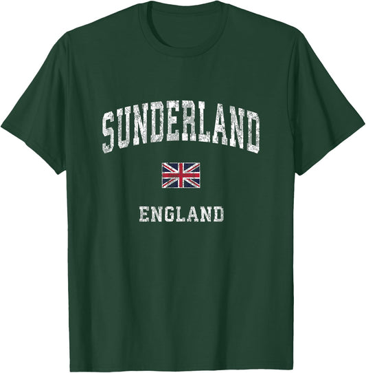 Sunderland England Vintage Athletic Sports Design T-Shirt - T-Shirt | Forest