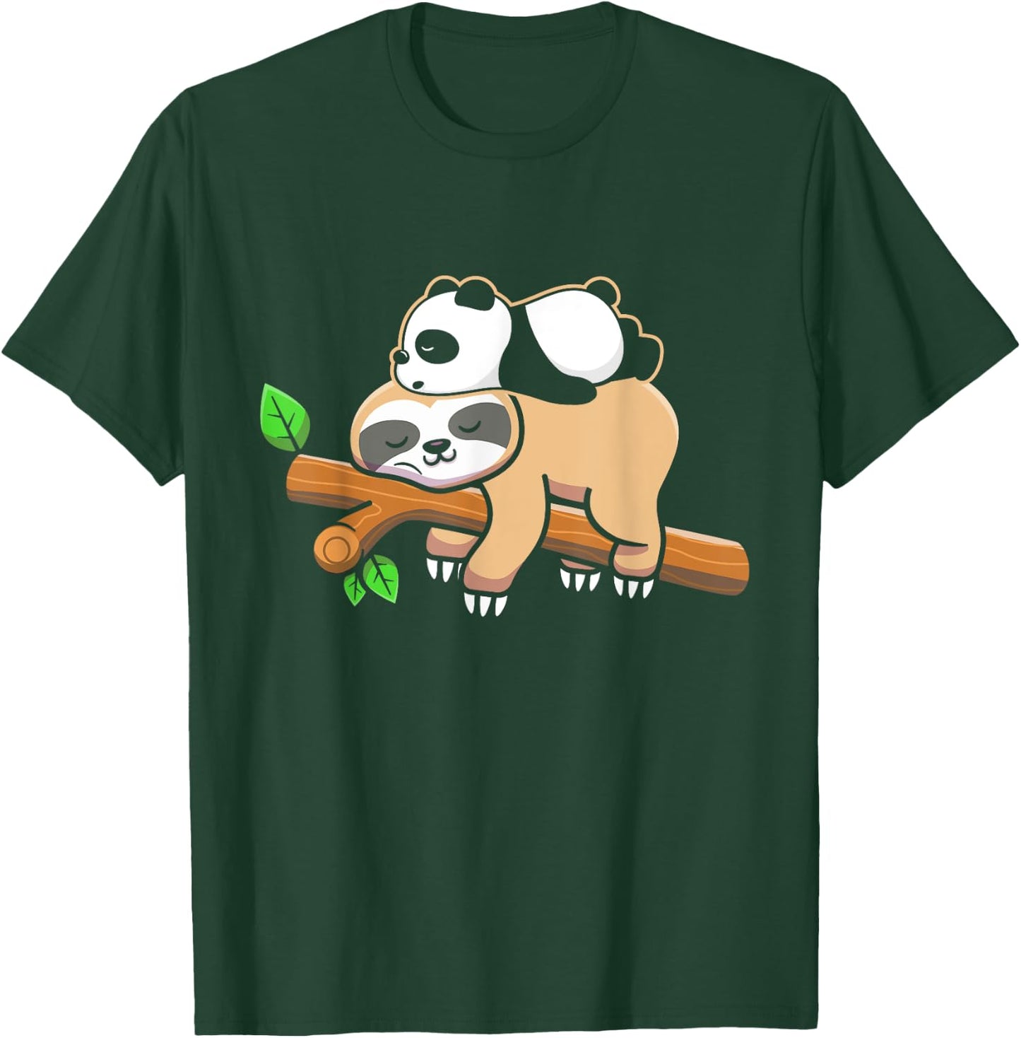 Sleepy Panda Bear Sloth T-Shirt - T-Shirt | Forest