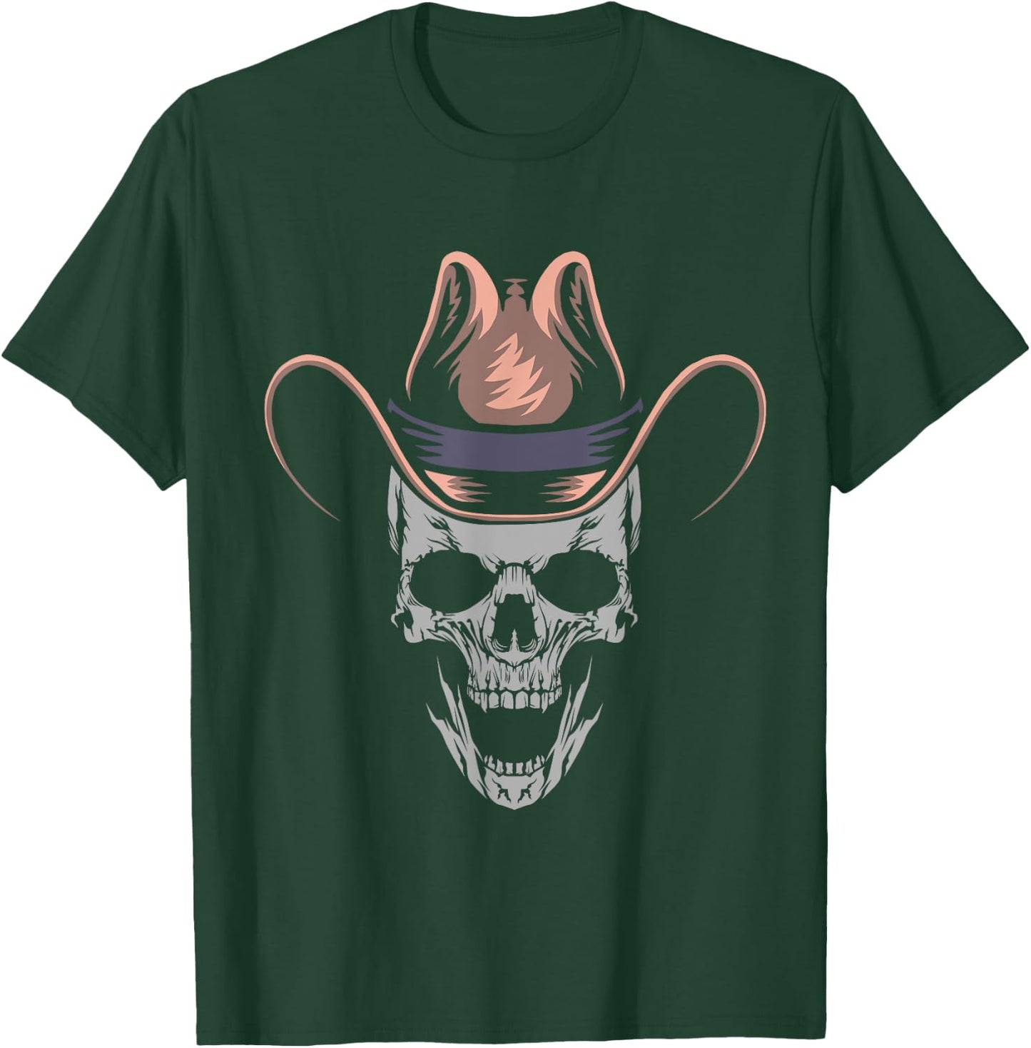 Western Texas Rodeo Bull Skull Howdy Horse Yeehaw Cowboy T-Shirt - T-Shirt | Forest