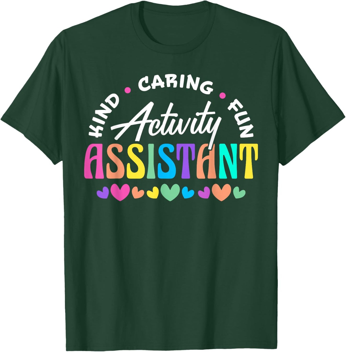 Activity Assistant Appreciation Designs -Adults Black Cotton 65% Polyester 35% Short Sleeve Small T-Shirt - T-Shirt | Forest