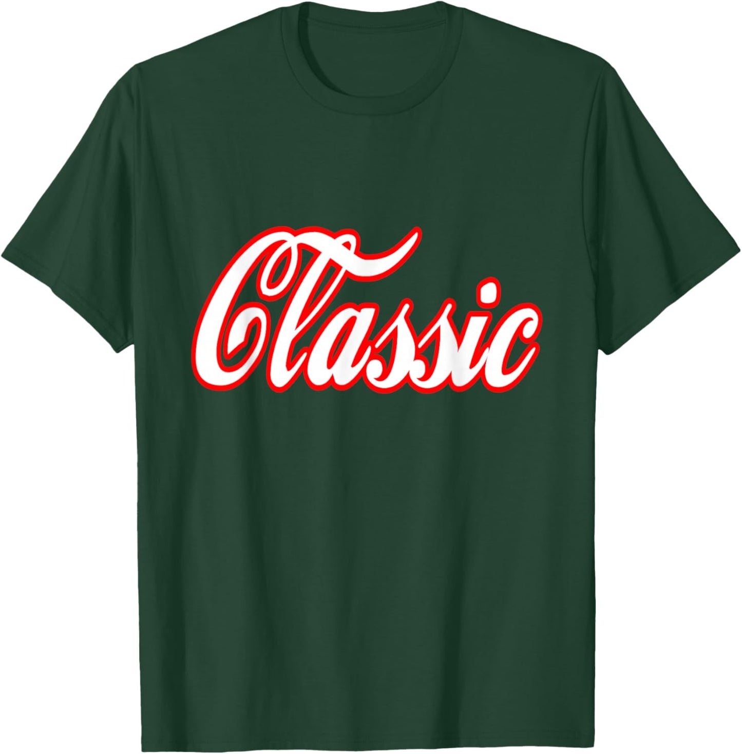 Classic Word Retro Vintage Script Font T-Shirt - T-Shirt | Forest