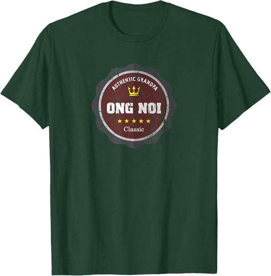 Vintage design Ong Noi Gift Vietnamese Grandpa T-Shirt - T-Shirt | Forest