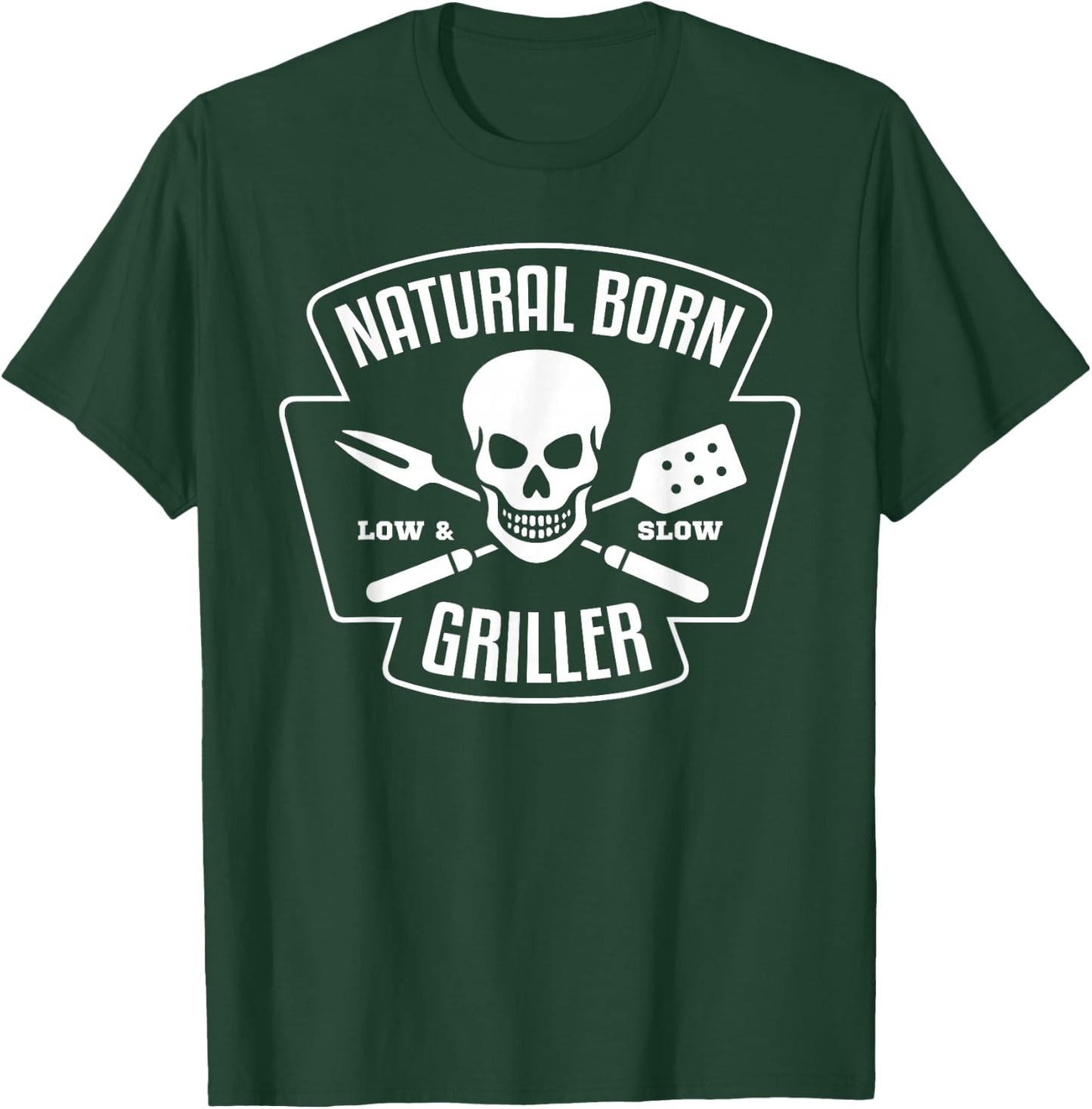 Barbecue Natural Born Grillmeister Griller Grill Gift T-Shirt - T-Shirt | Forest