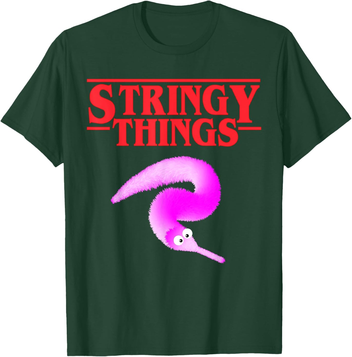 Stringy Things, Fuzzy Magic Worm on a String Dank Meme Gift T-Shirt - T-Shirt | Forest