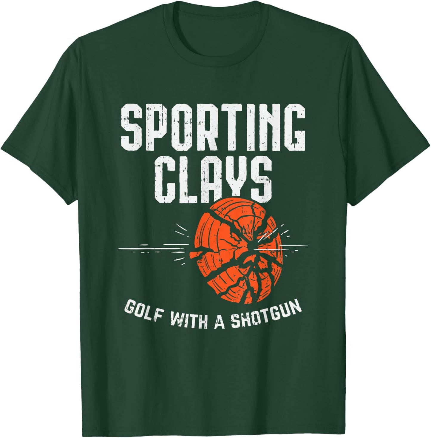 Sporting Clays Golf With A Shotgun for Clay Shooting T-Shirt - T-Shirt | Forest