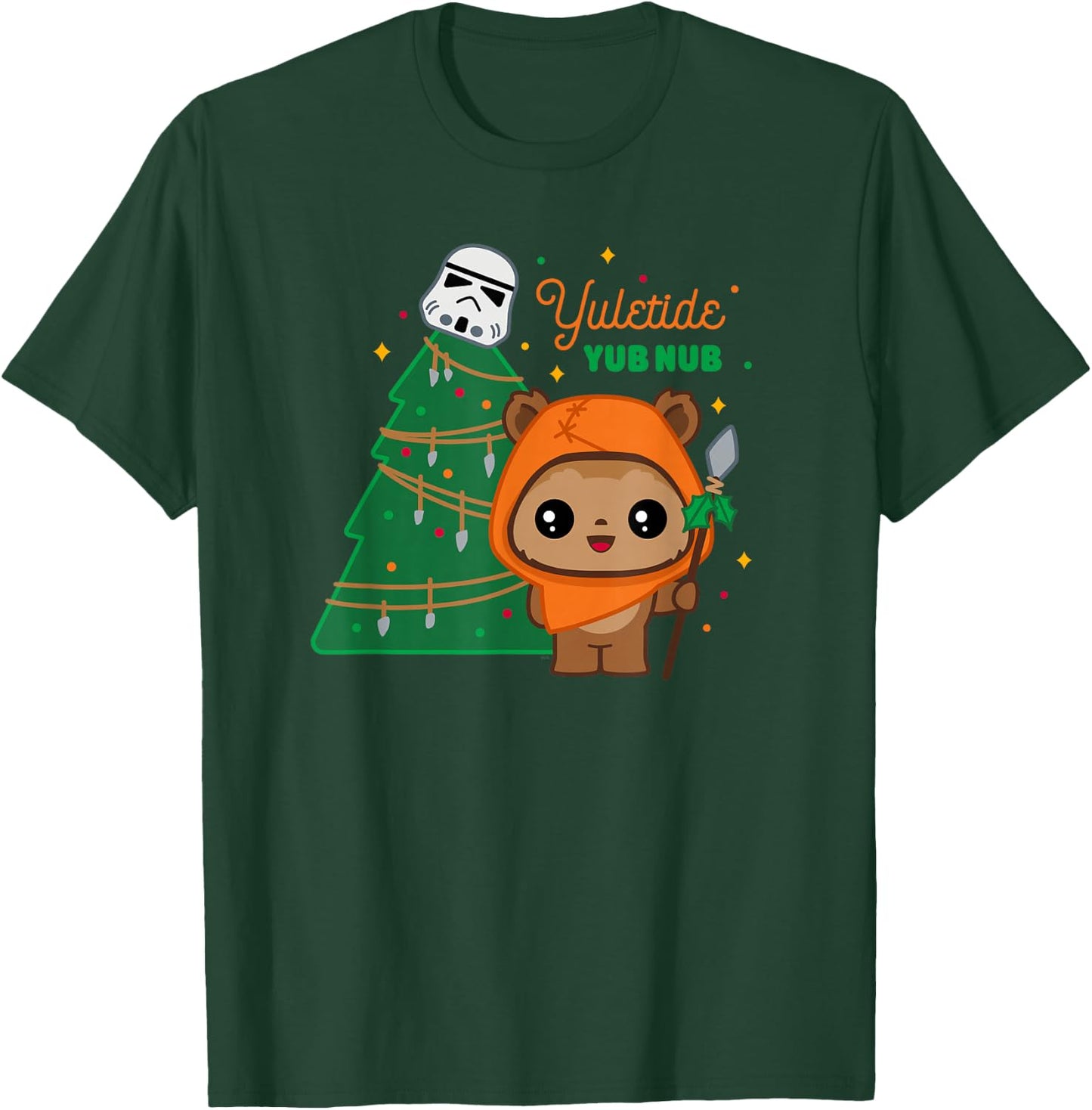 Star Wars Wicket Ewok Christmas Holiday Yuletide Yub Nub T-Shirt - T-Shirt | Forest