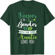 St Patricks Day Gender Reveal Keeper Of The Gender Auntie T-Shirt - T-Shirt | Forest