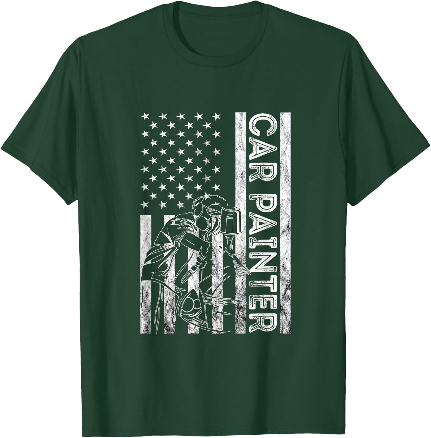 Auto Body Painter America Autobody Technician Car Painter T-Shirt - T-Shirt | Forest