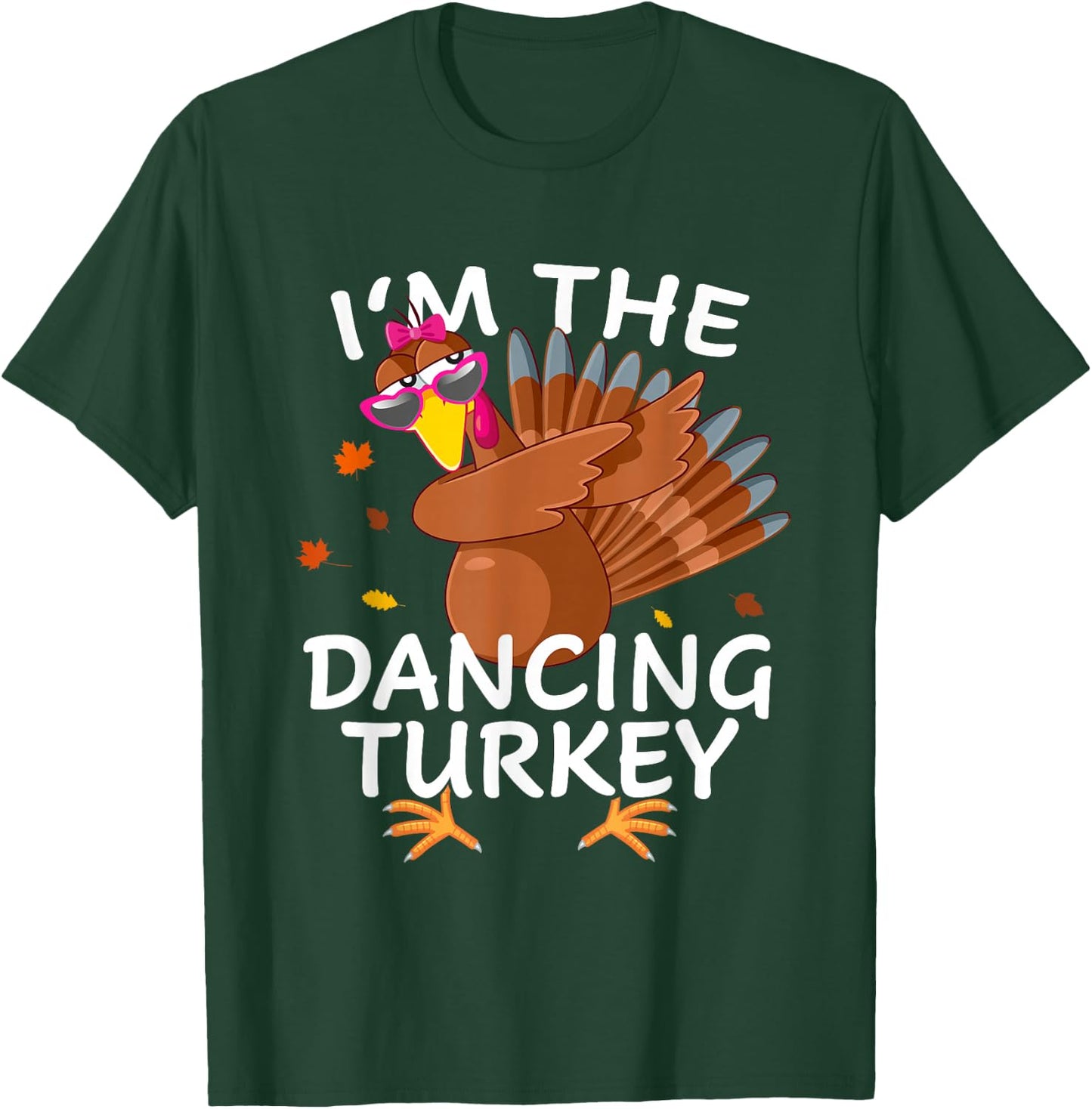 Dancing Turkey Matching Outfit Thanksgiving Pajamas Family T-Shirt - T-Shirt | Forest