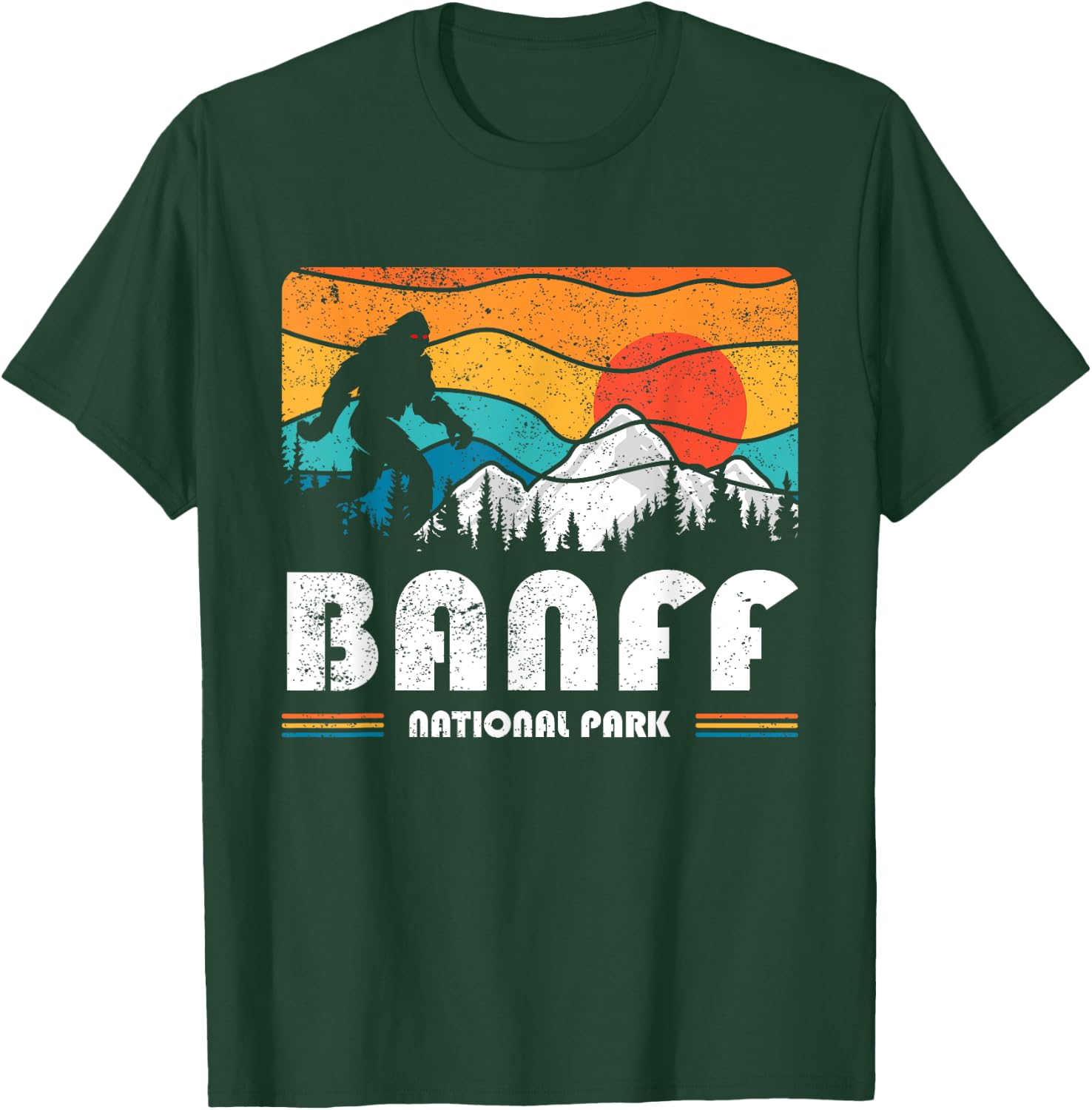 Banff Canadian National Park Retro Souvenir Banff T-Shirt - T-Shirt | Forest