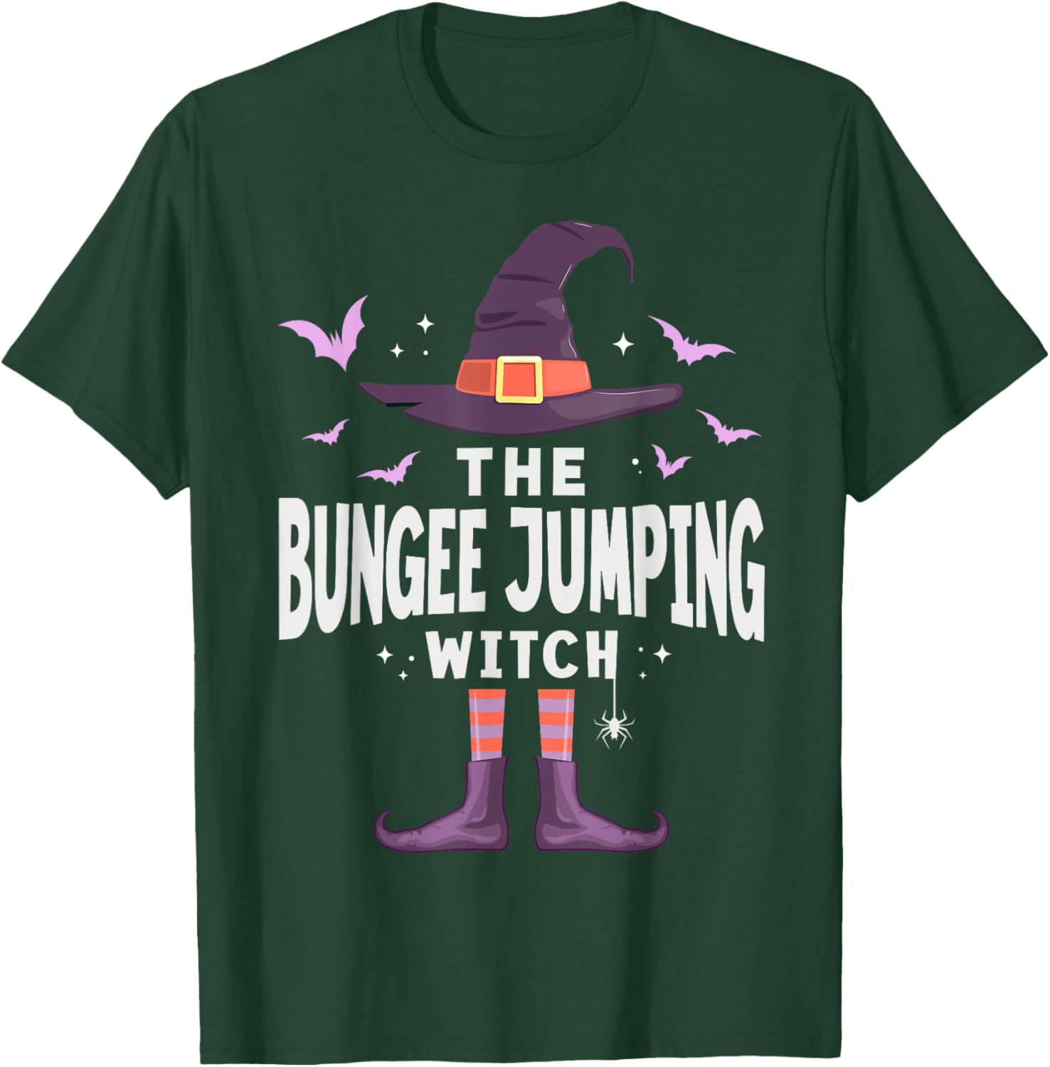 Bungee Jumping Halloween Witch Matching Costume T-Shirt - T-Shirt | Forest