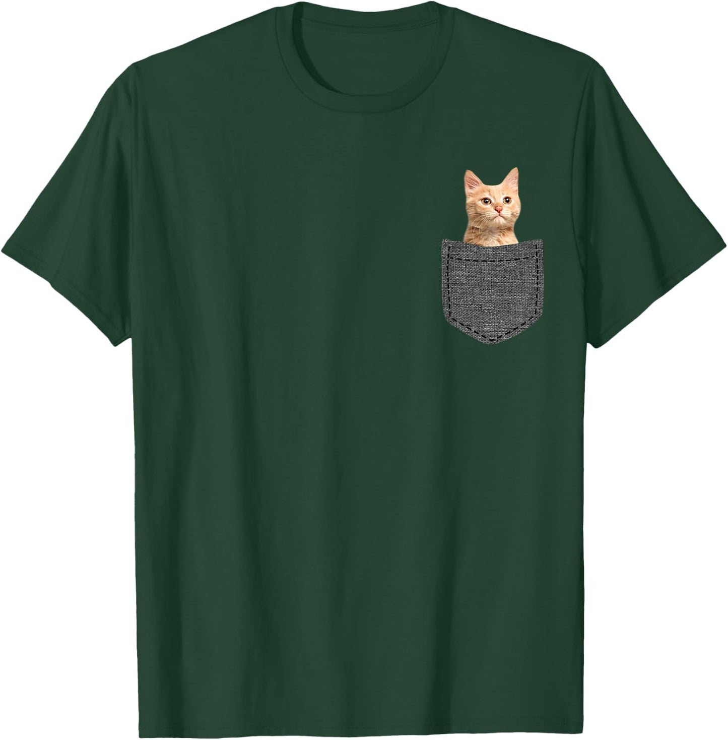 Cat in Pocket Women Kids T-Shirt - T-Shirt | Forest