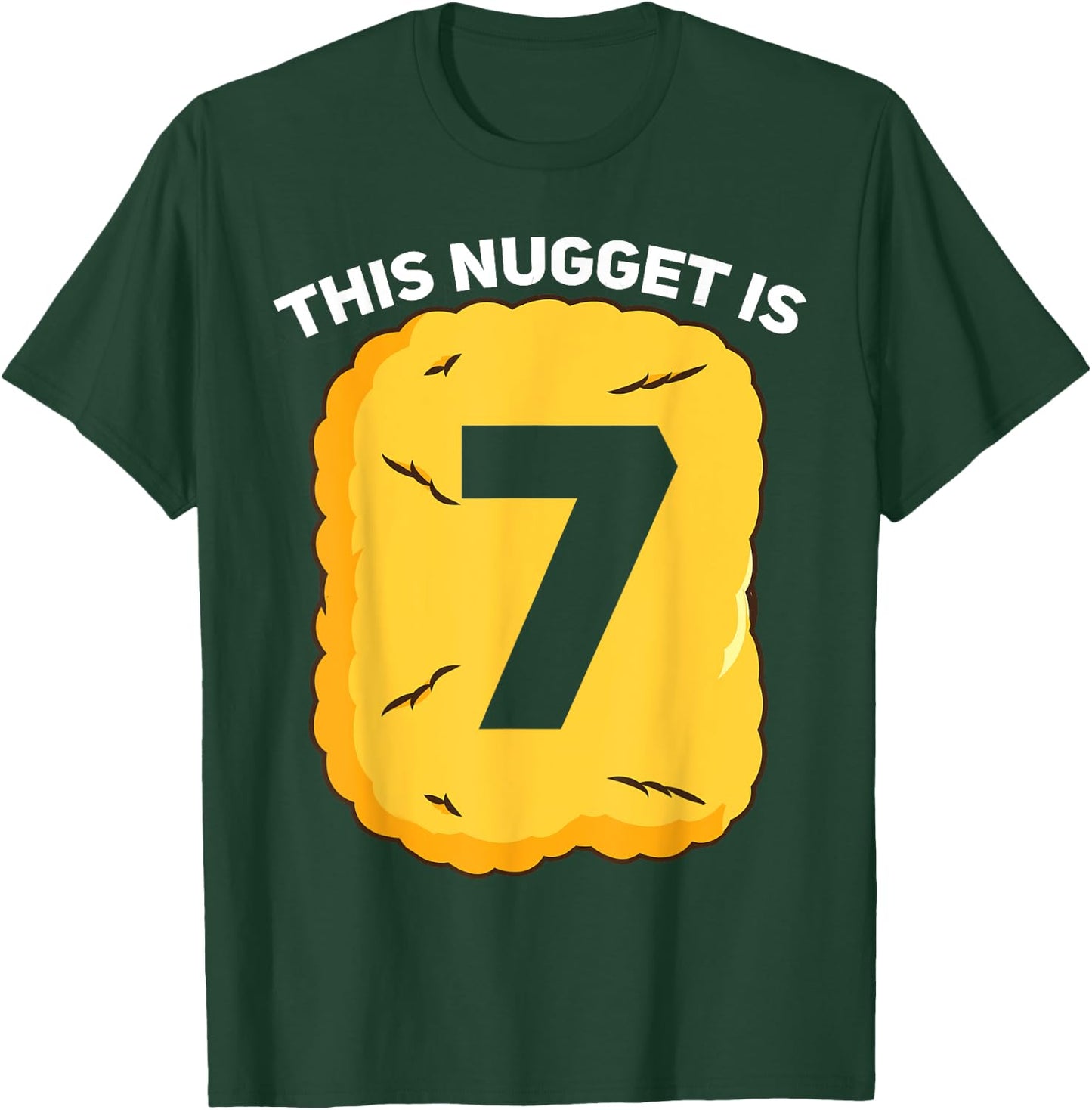 7 Year Old Chicken Nugget Birthday Party T-Shirt - T-Shirt | Forest