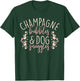 Funny Drinking Gifts Champagne Bubbles and Dog Snuggles Men Women T-Shirt - T-Shirt | Forest