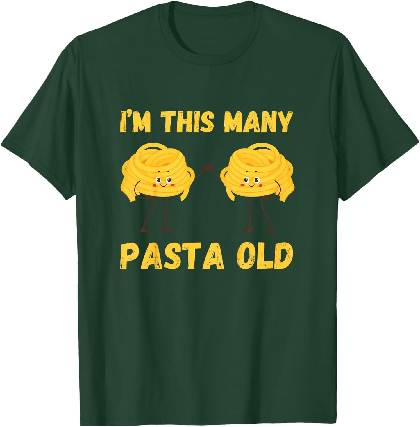 I'm This Many Pasta Old - 2nd Birthday Food 2 Years Old Bday T-Shirt - T-Shirt | Forest