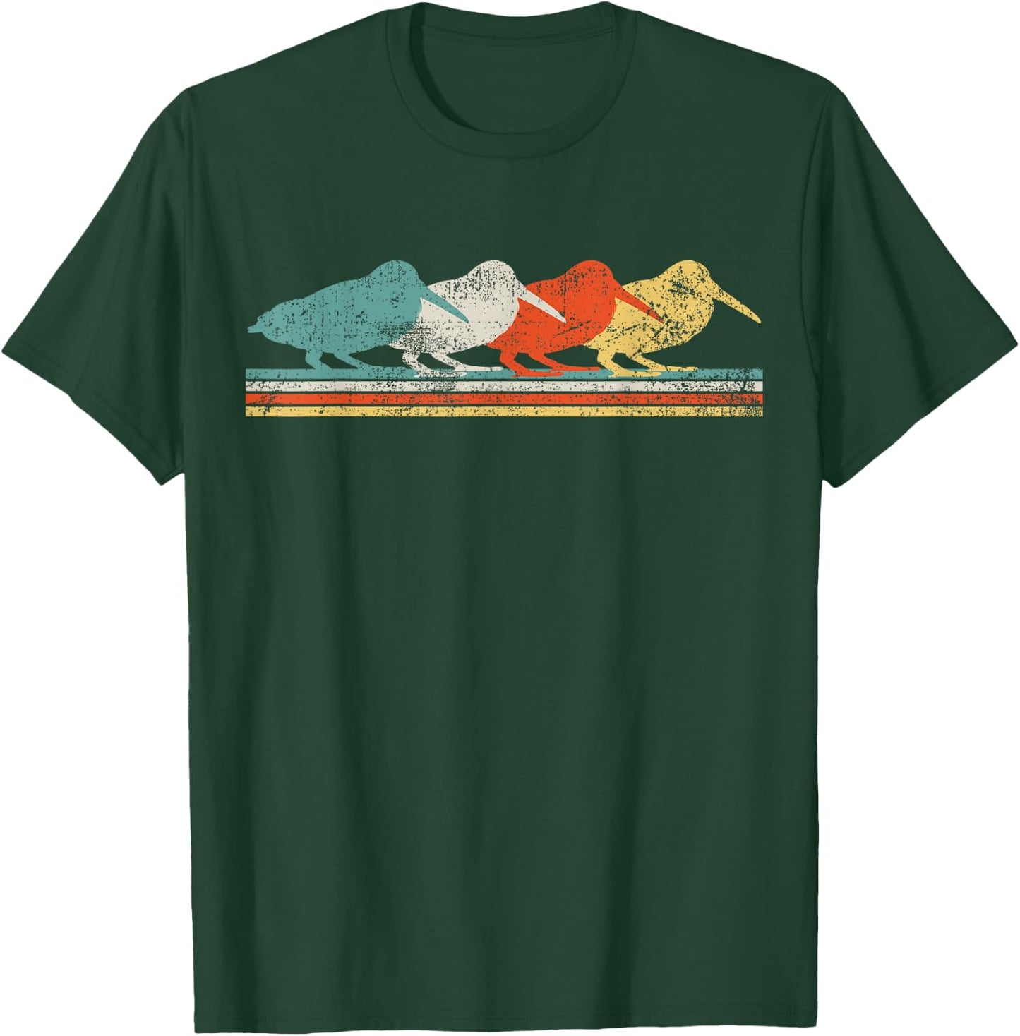 Woodcock Birds Retro Vintage T-Shirt - T-Shirt | Forest