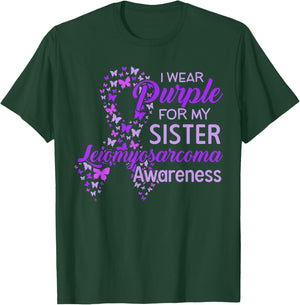 I wear Purple for my Sister Leiomyosarcoma Awareness T-Shirt - T-Shirt | Forest