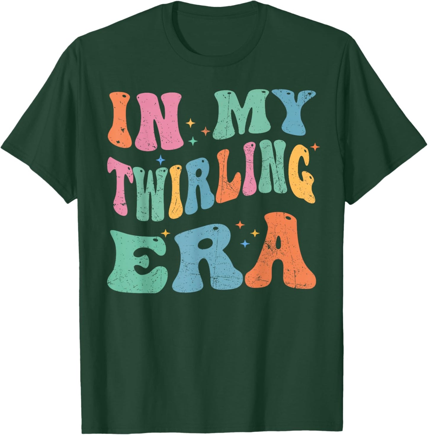 In My Twirling Era Twirler Majorettes Baton Twirling T-Shirt - T-Shirt | Forest
