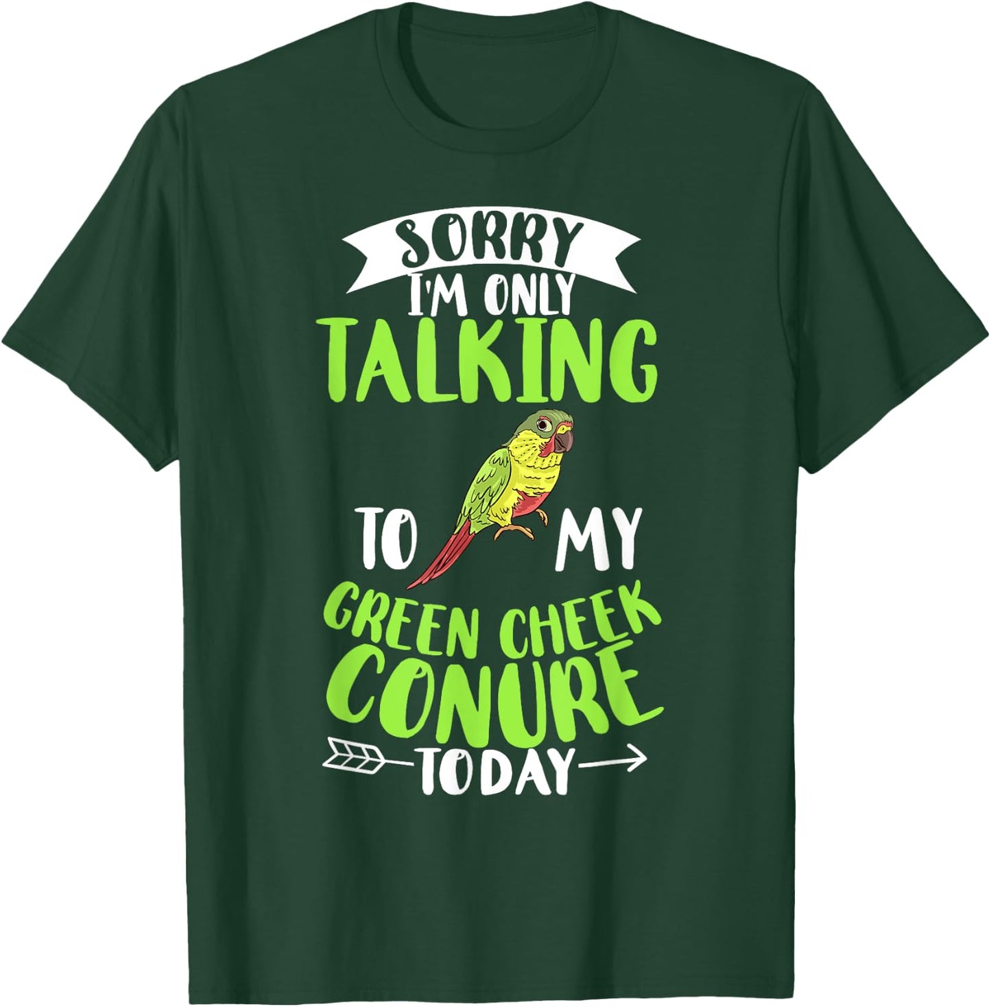 Green Cheek Conure Funny Animals Cute Birds T-Shirt - T-Shirt | Forest