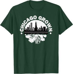 Chicago Grown Skyline Roots T-Shirt - T-Shirt | Forest