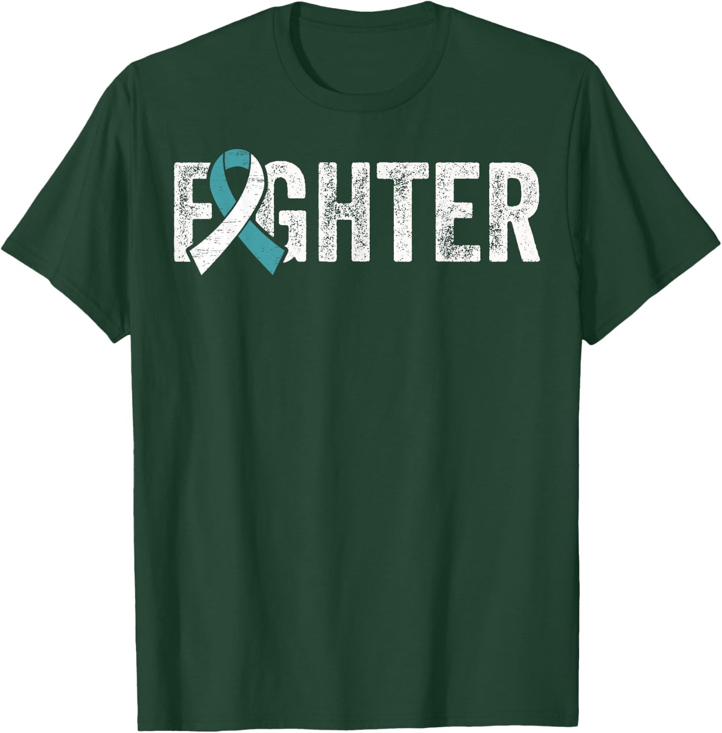 Cervical Cancer Fighter Cervix Cervical Cancer Awareness T-Shirt - T-Shirt | Forest