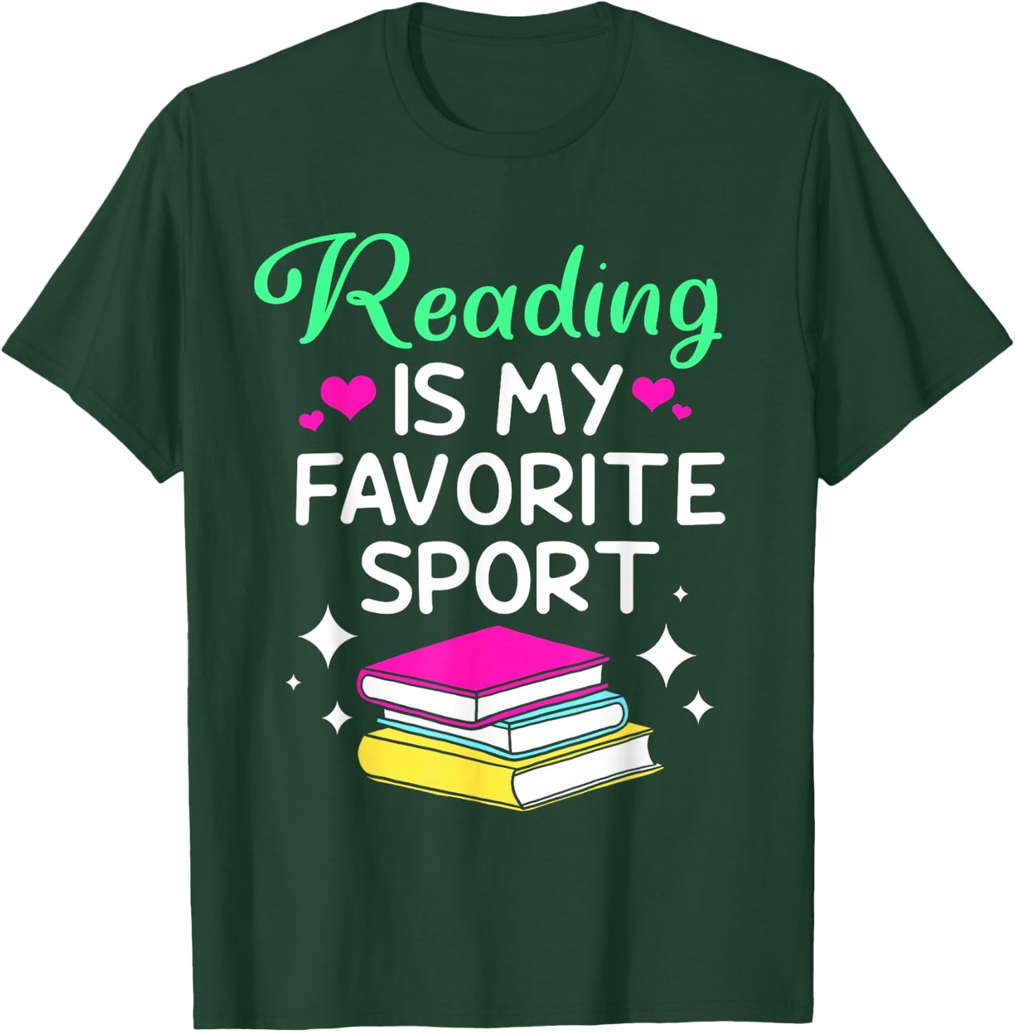 Funny Book Lover Reading Is My Favorite Sport T-Shirt - T-Shirt | Forest