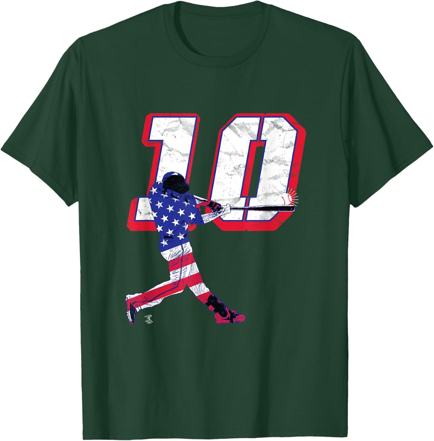 JT Realmuto Flag Silhouette Gameday T-Shirt - T-Shirt | Forest