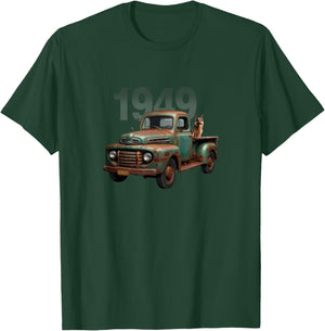 Old Green 1949 Pickup Truck, Vintage Pick Up, Classic Trucks T-Shirt - T-Shirt | Forest