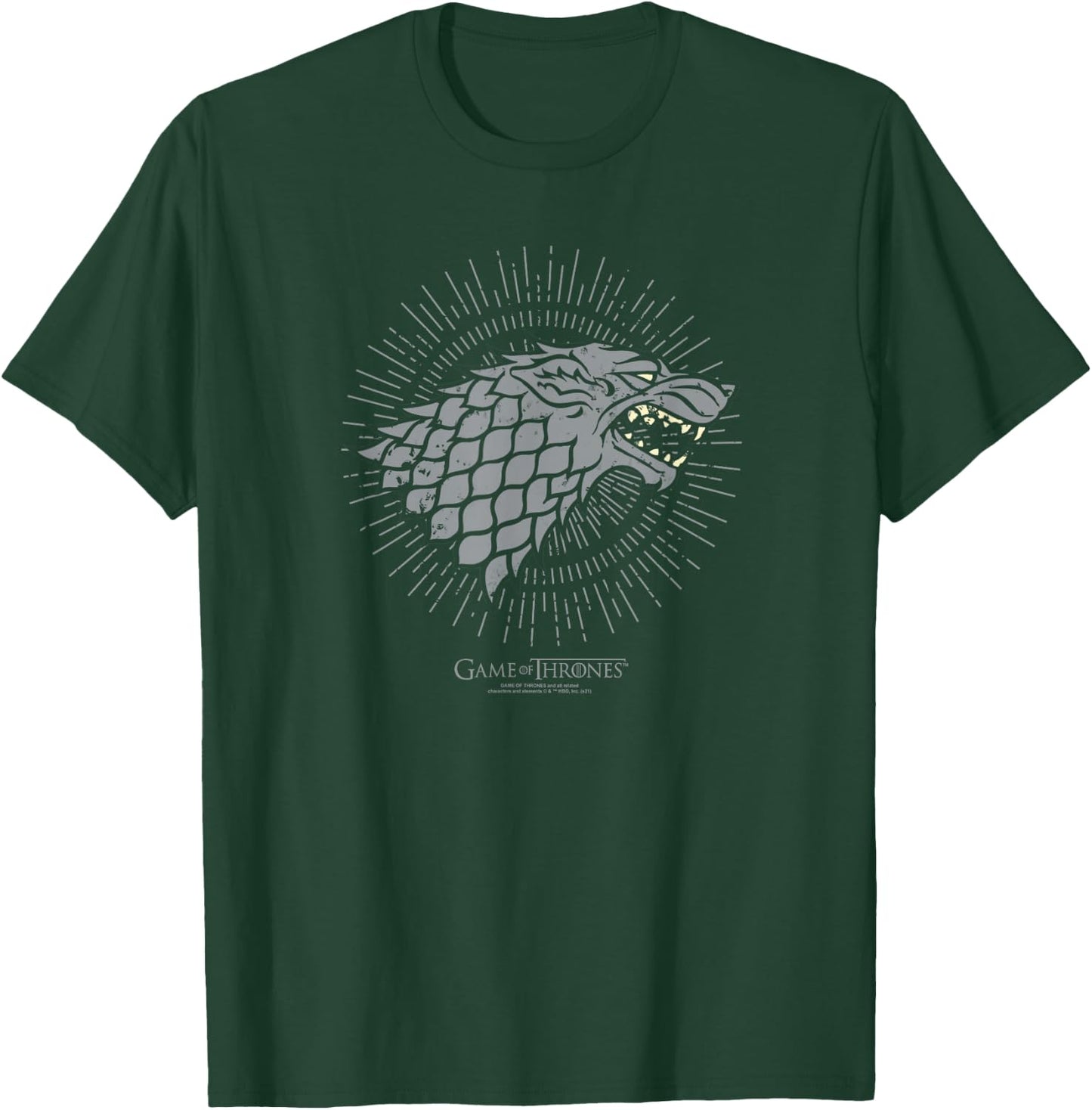 Game of Thrones Stark Burst Sigil T-Shirt - T-Shirt | Forest