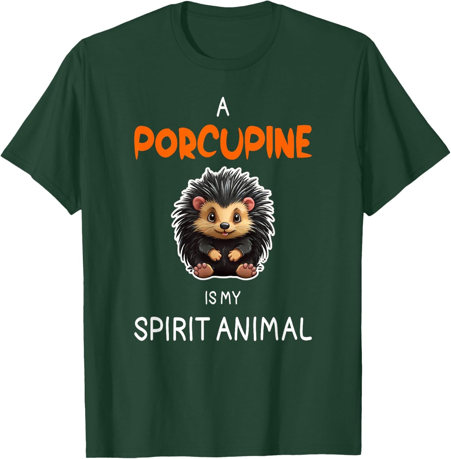Porcupine Animal Spirit Shirt Funny Cartoon Porcupine Lover T-Shirt - T-Shirt | Forest